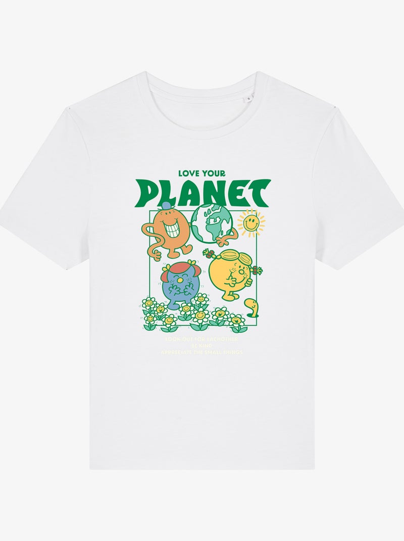 T-shirt Femme - LOVE YOUR PLANET Blanc - Kiabi