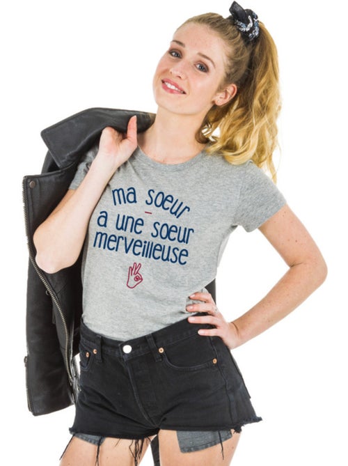 T-shirt Femme - MA SŒUR A UNE SŒUR MERVEILLEUSE - Kiabi T-shirt Femme - MA SŒUR A UNE SŒUR MERVEILLEUSE - Kiabi