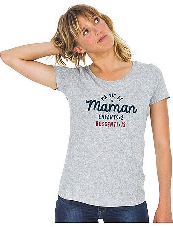 T-shirt Femme - MA VIE DE MAMAN : ENFANTS 2 RESSENTI 12