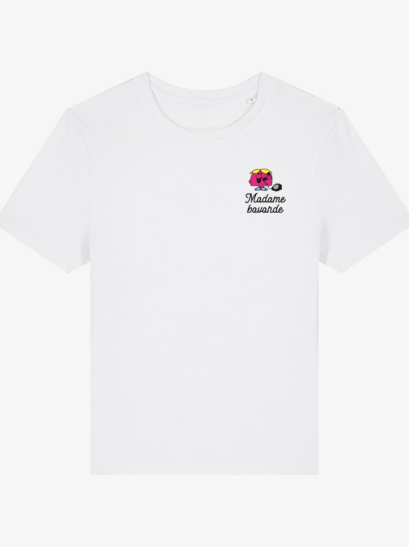 T-shirt Femme - MADAME BAVARDE COEUR Blanc - Kiabi