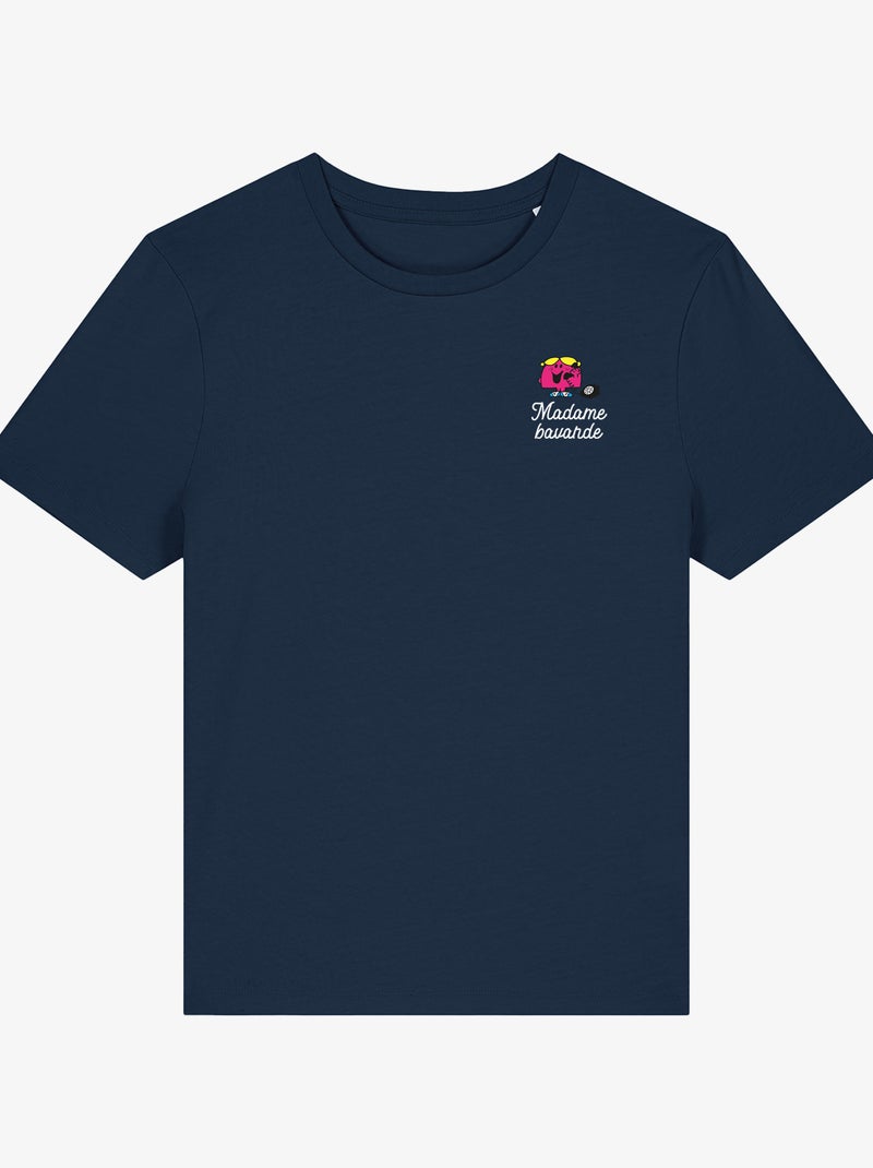 T-shirt Femme - MADAME BAVARDE COEUR Bleu marine - Kiabi