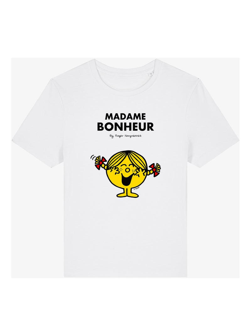 T-shirt Femme - MADAME BONHEUR Blanc - Kiabi