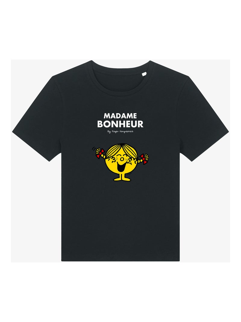 T-shirt Femme - MADAME BONHEUR Noir - Kiabi