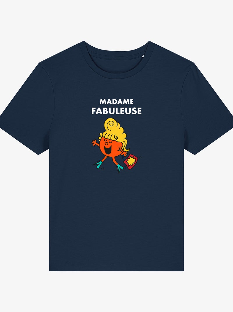 T-shirt Femme - MADAME FABULEUSE Bleu marine - Kiabi