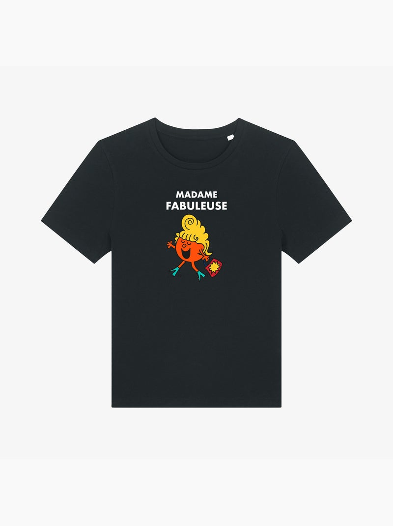 T-shirt Femme - MADAME FABULEUSE Noir - Kiabi
