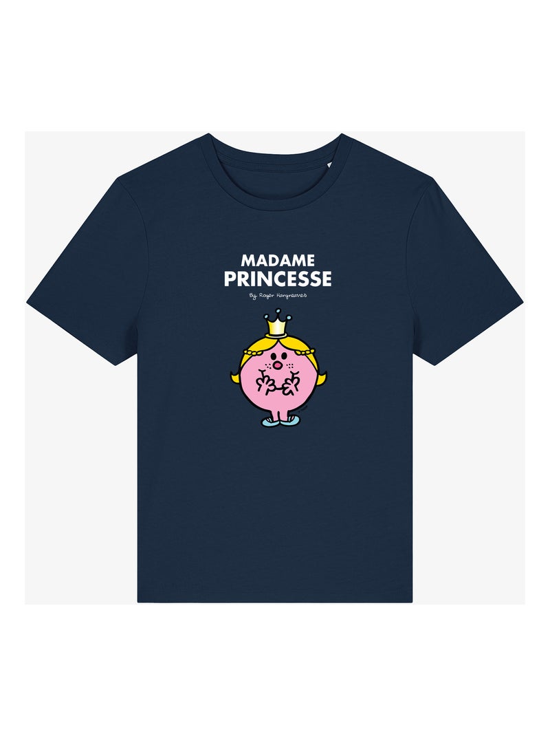 T-shirt Femme - MADAME PRINCESSE Bleu marine - Kiabi