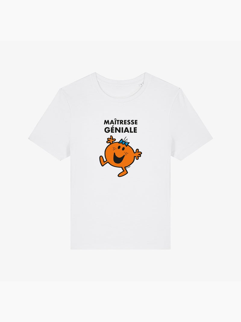 T-shirt Femme - MAITRESSE GENIALE Blanc - Kiabi