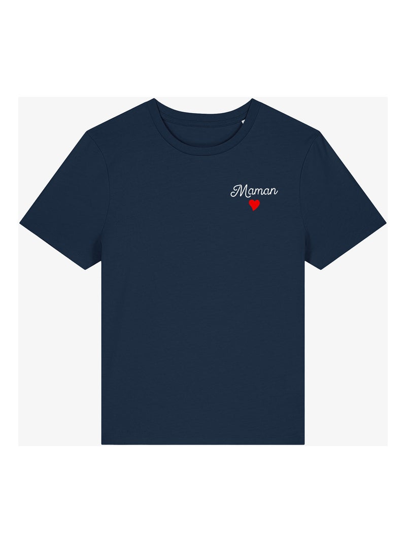 T-shirt Femme - MAMAN CŒUR Bleu marine - Kiabi