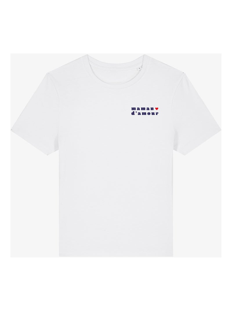 T-shirt Femme - MAMAN D AMOUR 2 COEUR Blanc - Kiabi