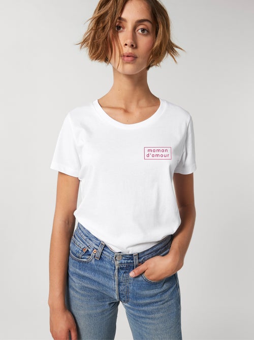 T-shirt Femme - MAMAN D AMOUR CADRE - Kiabi T-shirt Femme - MAMAN D AMOUR CADRE - Kiabi