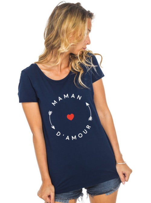 T-shirt Femme - MAMAN D'AMOUR 2 MPT - Kiabi T-shirt Femme - MAMAN D'AMOUR 2 MPT - Kiabi