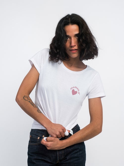T-shirt Femme - MAMAN D'AMOUR CŒUR - Kiabi T-shirt Femme - MAMAN D'AMOUR CŒUR - Kiabi