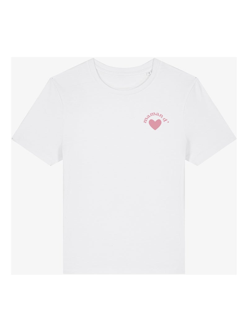 T-shirt Femme - MAMAN D'AMOUR CŒUR Blanc - Kiabi