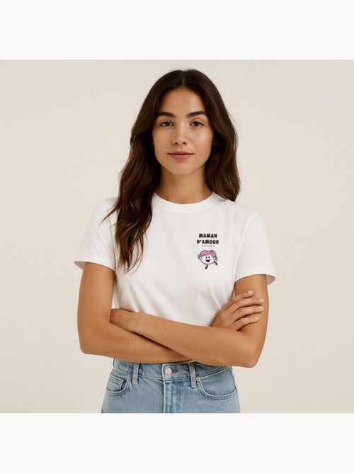T-shirt Femme - MAMAN D'AMOUR CŒUR - Kiabi