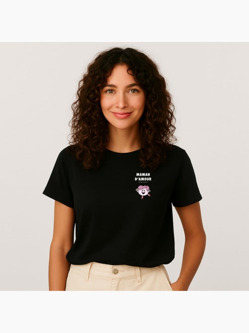 T-shirt Femme - MAMAN D'AMOUR CŒUR - Kiabi