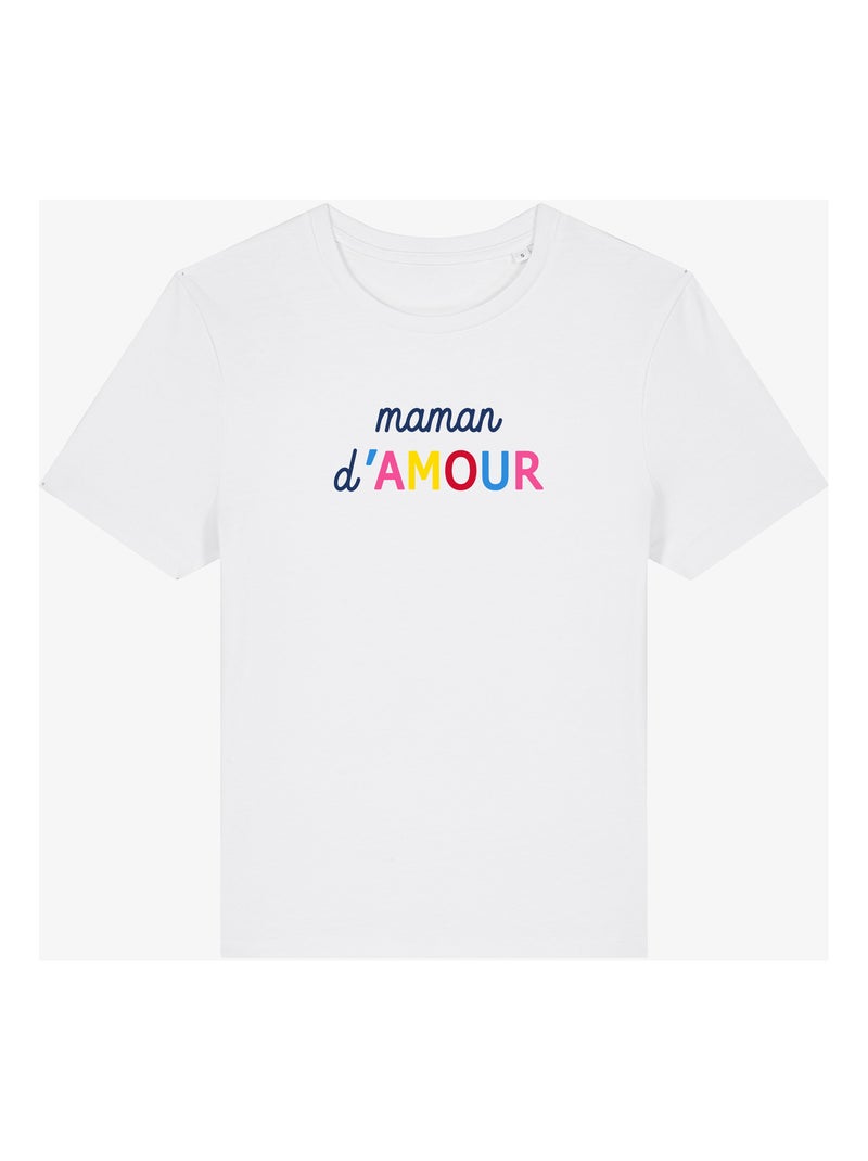 T-shirt Femme - MAMAN D'AMOUR COLORÉE WAF Blanc - Kiabi