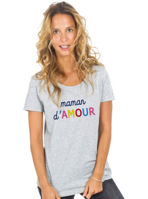 T-shirt Femme - MAMAN D'AMOUR COLORÉE WAF - Kiabi T-shirt Femme - MAMAN D'AMOUR COLORÉE WAF - Kiabi