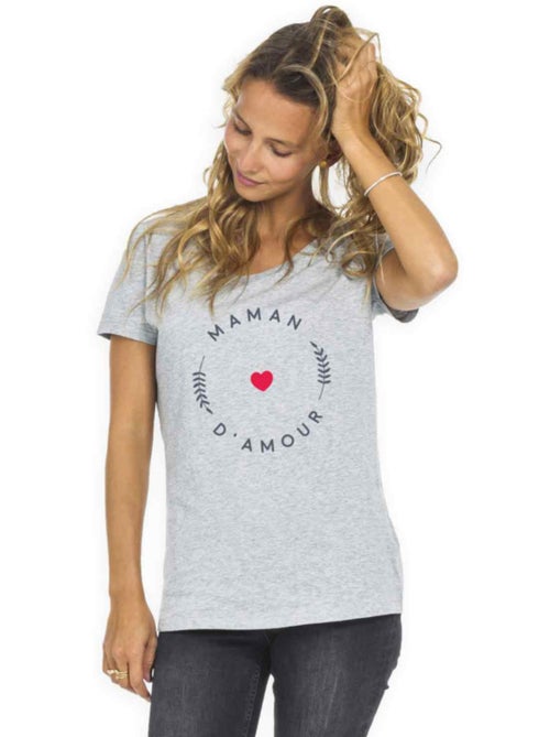 T-shirt Femme - MAMAN D'AMOUR - Kiabi T-shirt Femme - MAMAN D'AMOUR - Kiabi