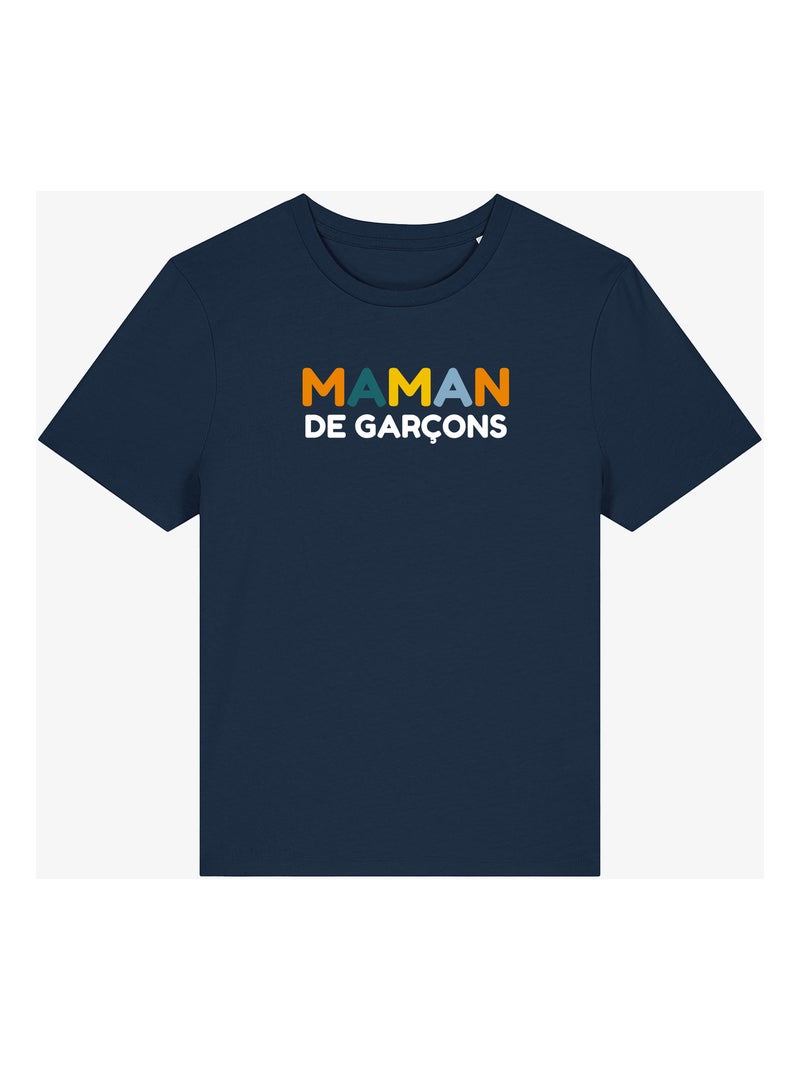 T-shirt Femme - MAMAN DE GARÇONS Bleu marine - Kiabi