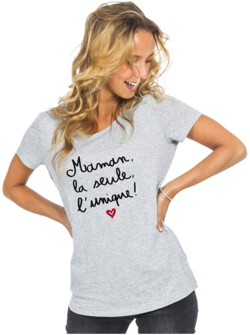 T-shirt Femme - MAMAN, LA SEULE, L'UNIQUE - Kiabi T-shirt Femme - MAMAN, LA SEULE, L'UNIQUE - Kiabi