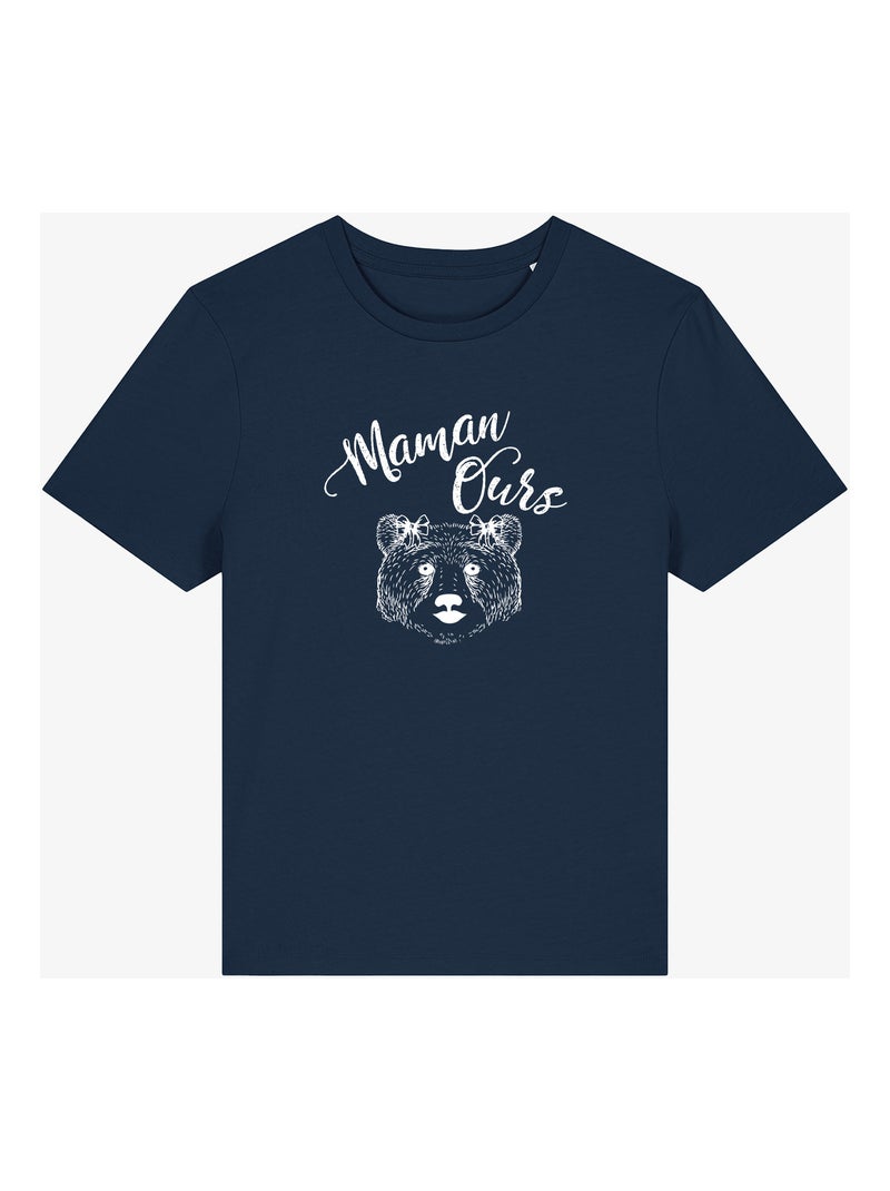 T-shirt Femme - MAMAN OURS Bleu marine - Kiabi