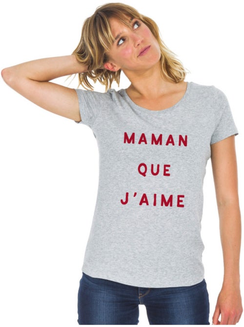 T-shirt Femme - MAMAN QUE J'AIME 2 WAF - Kiabi