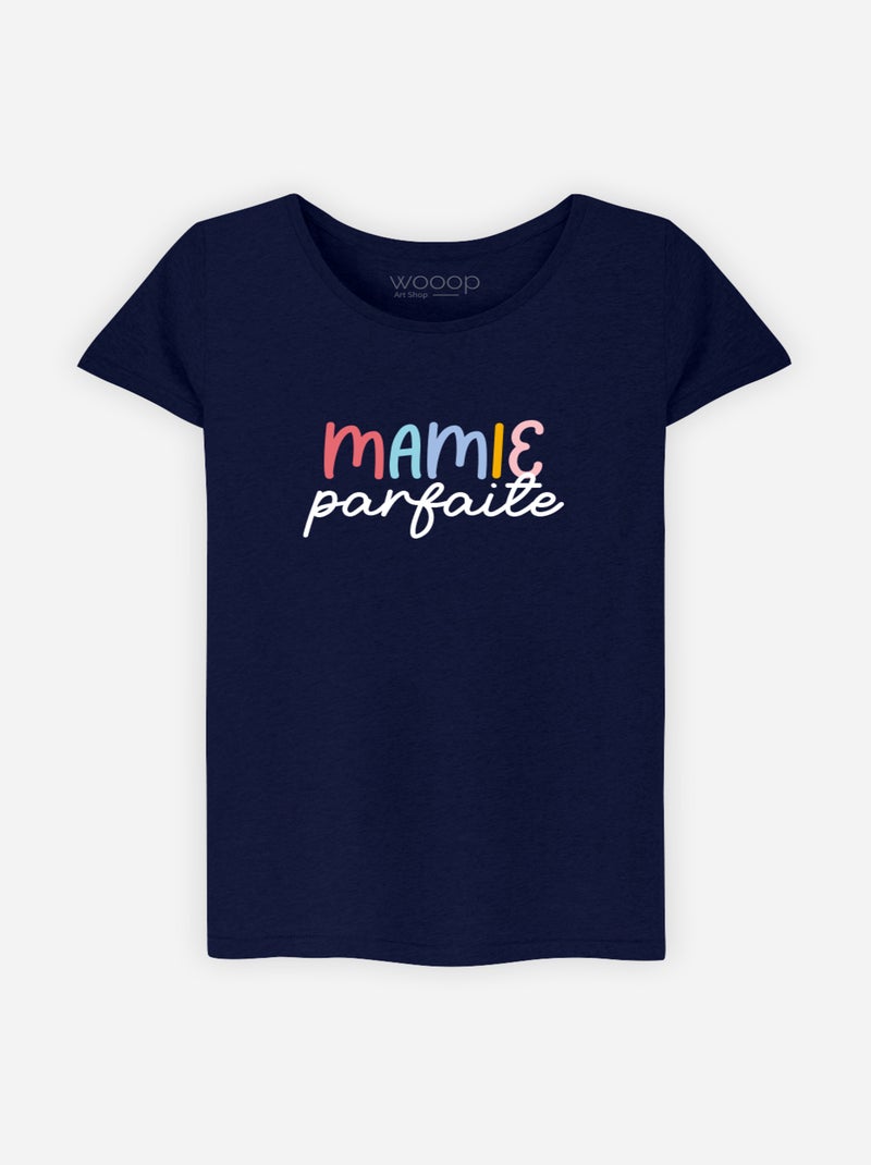 T-shirt Femme - MAMIE PARFAITE Bleu marine - Kiabi