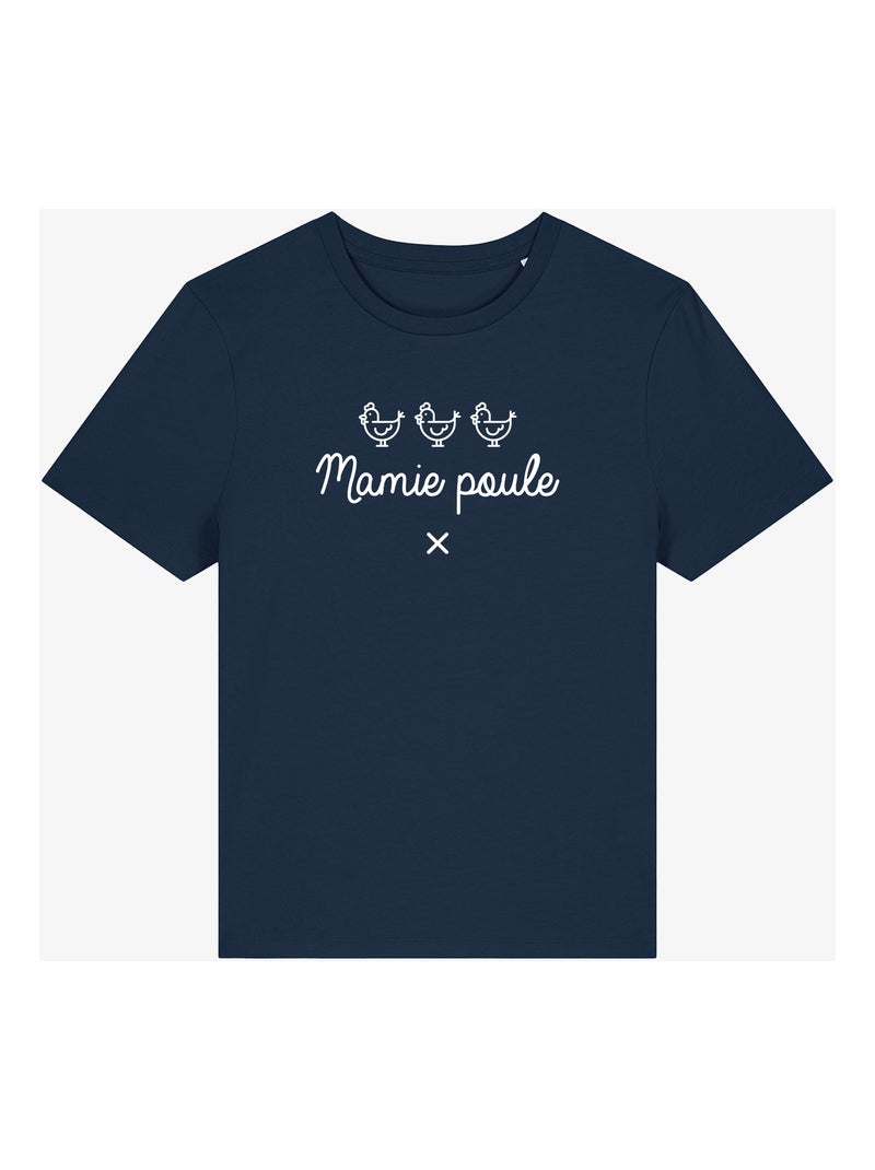 T-shirt Femme - MAMIE POULE Bleu marine - Kiabi