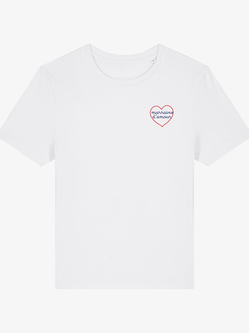 T-shirt Femme - MARRAINE D'AMOUR - COEUR Blanc - Kiabi