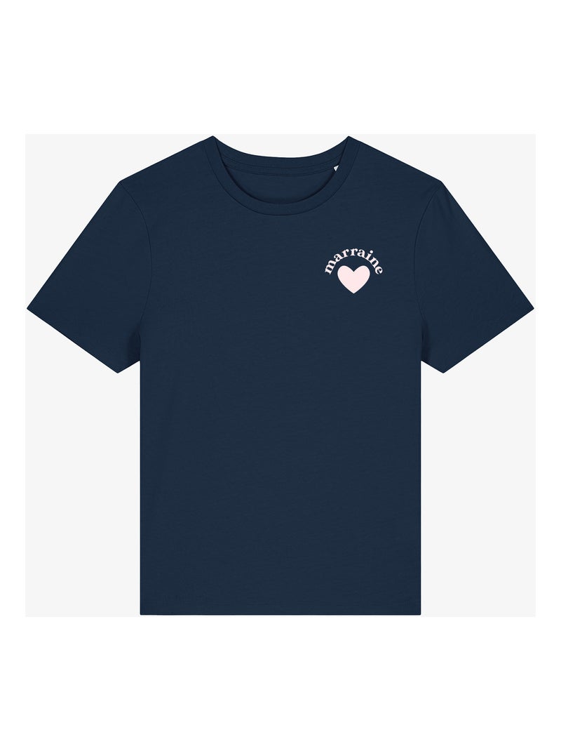 T-shirt Femme - MARRAINE D'AMOUR CŒUR Bleu marine - Kiabi