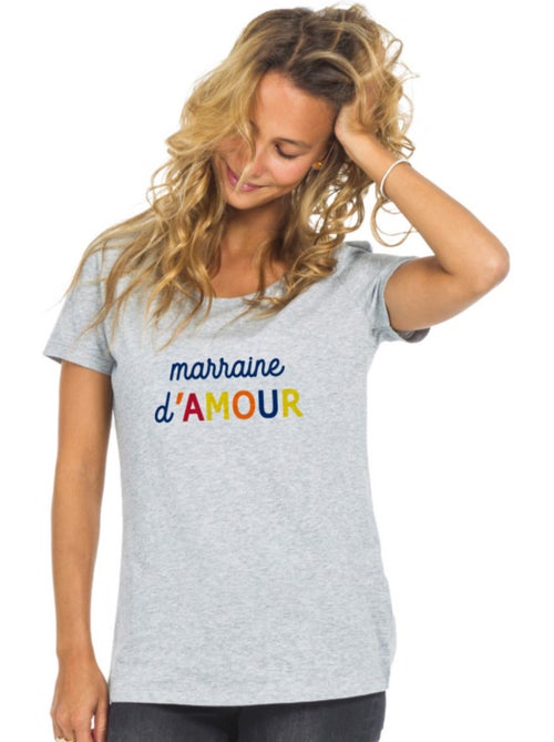 T-shirt Femme - MARRAINE D'AMOUR COLORÉE WAF - Kiabi