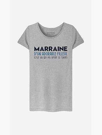 T-shirt Femme - MARRAINE D'UN ADORABLE FILLEUL