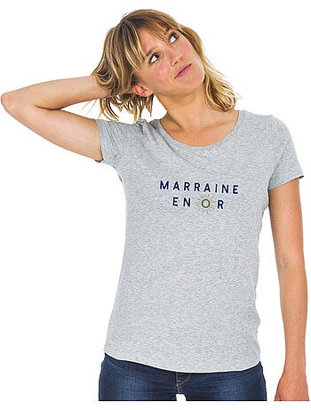 T-shirt femme - marraine en or 2 waf