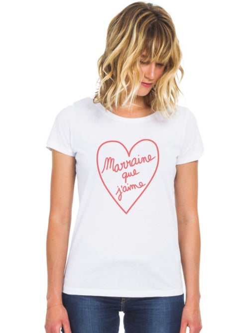 T-shirt Femme - MARRAINE QUE J'AIME 2 WAF - Kiabi T-shirt Femme - MARRAINE QUE J'AIME 2 WAF - Kiabi