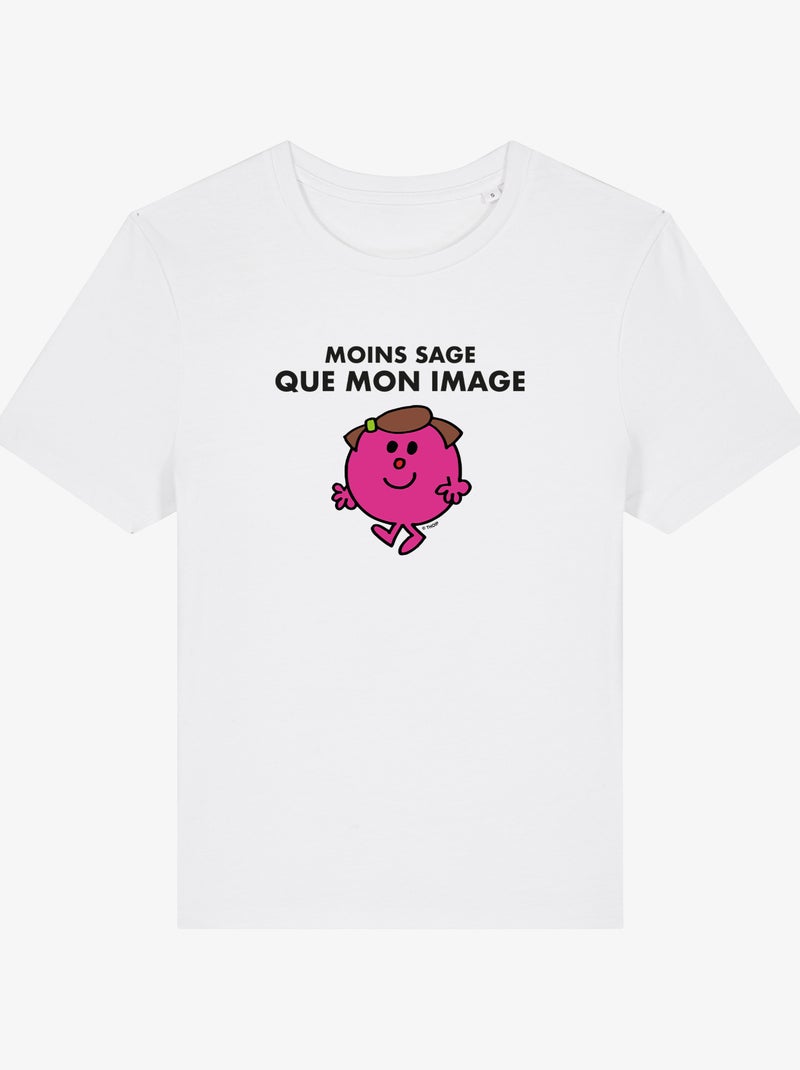 T-shirt Femme - MOINS SAGE QUE MON IMAGE Blanc - Kiabi