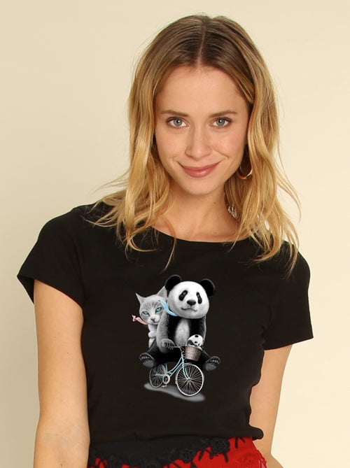 T-shirt Femme - PANDA BICYCLE - Kiabi T-shirt Femme - PANDA BICYCLE - Kiabi