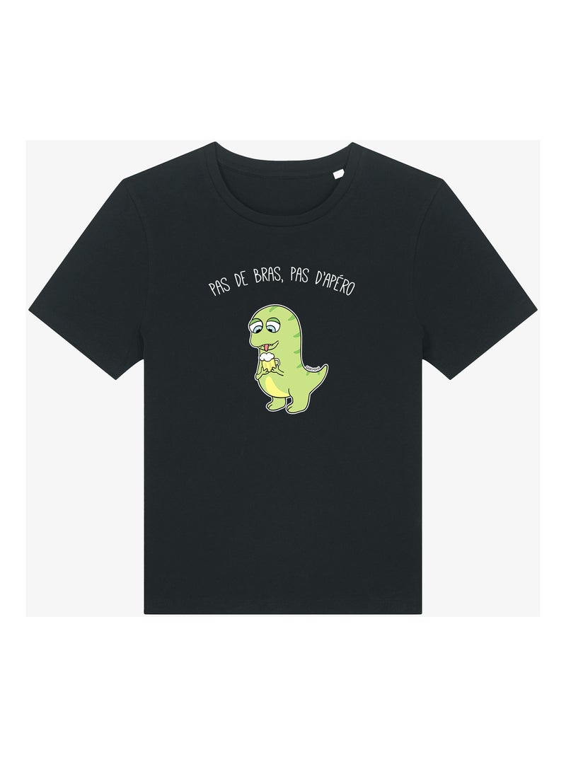 T-shirt Femme - PAS DE BRAS PAS D APERO Noir - Kiabi