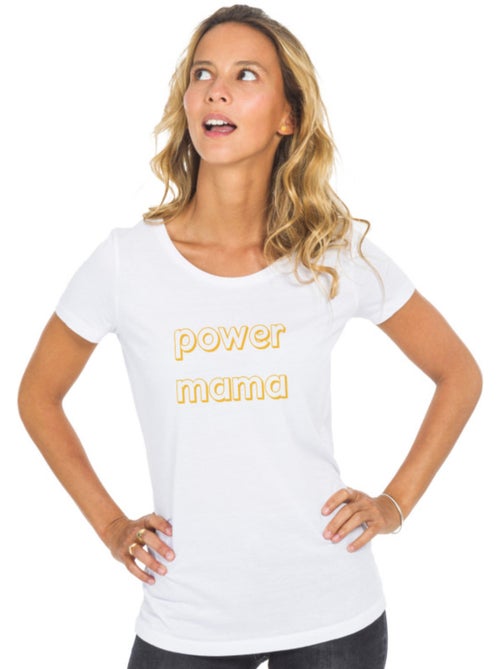 T-shirt Femme - POWER MAMA - Kiabi