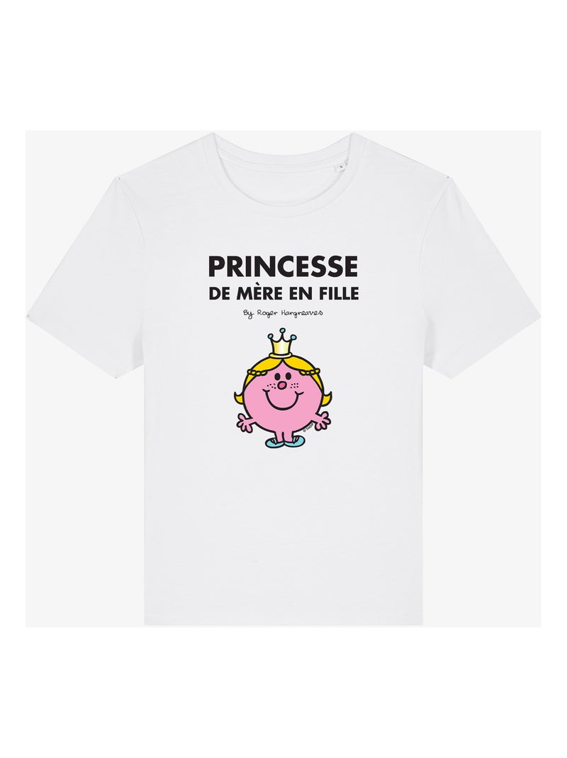 T-shirt Femme - PRINCESSE DE MÈRE EN FILLE Blanc - Kiabi