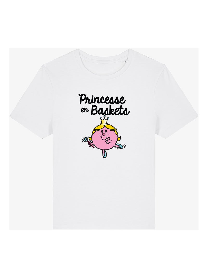 T-shirt Femme - PRINCESSE EN BASKET Blanc - Kiabi