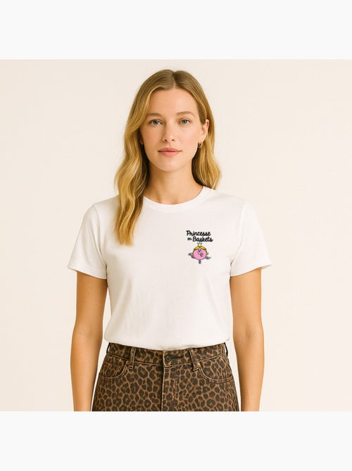 T-shirt Femme - PRINCESSE EN BASKET CŒUR - Kiabi