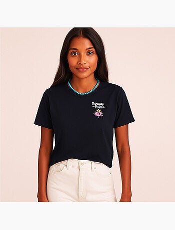 T-shirt Femme - PRINCESSE EN BASKET CŒUR