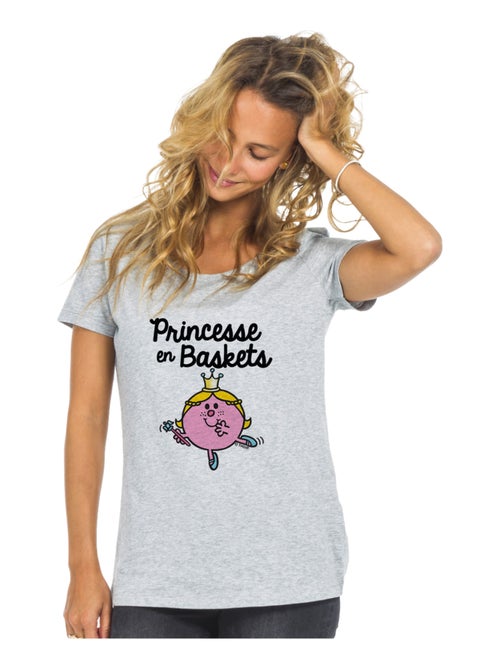 T-shirt Femme - PRINCESSE EN BASKET - Kiabi