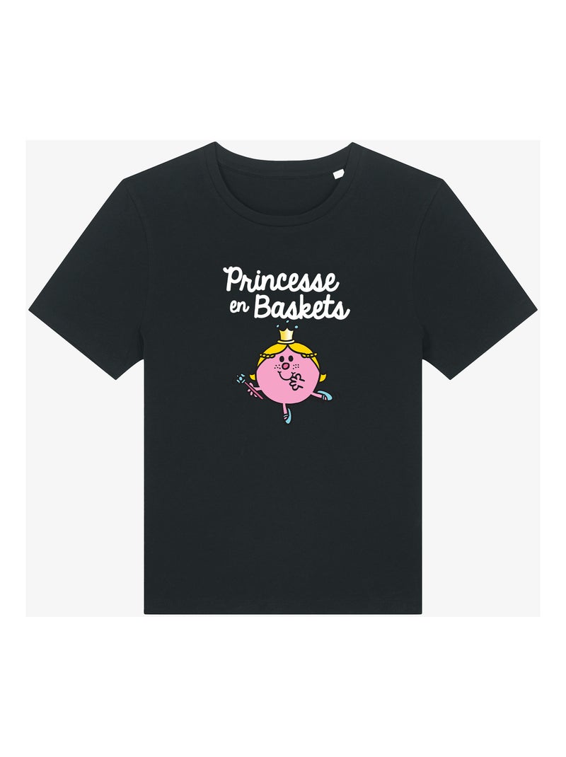 T-shirt Femme - PRINCESSE EN BASKET Noir - Kiabi