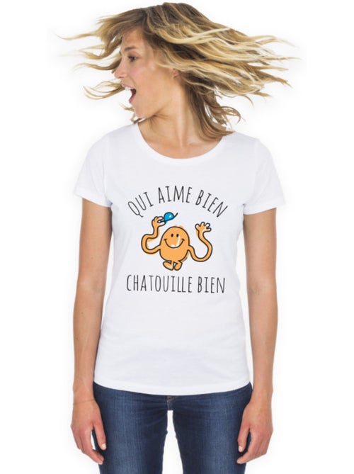 T-shirt Femme - QUI AIME BIEN CHATOUILLE BIEN - Kiabi T-shirt Femme - QUI AIME BIEN CHATOUILLE BIEN - Kiabi