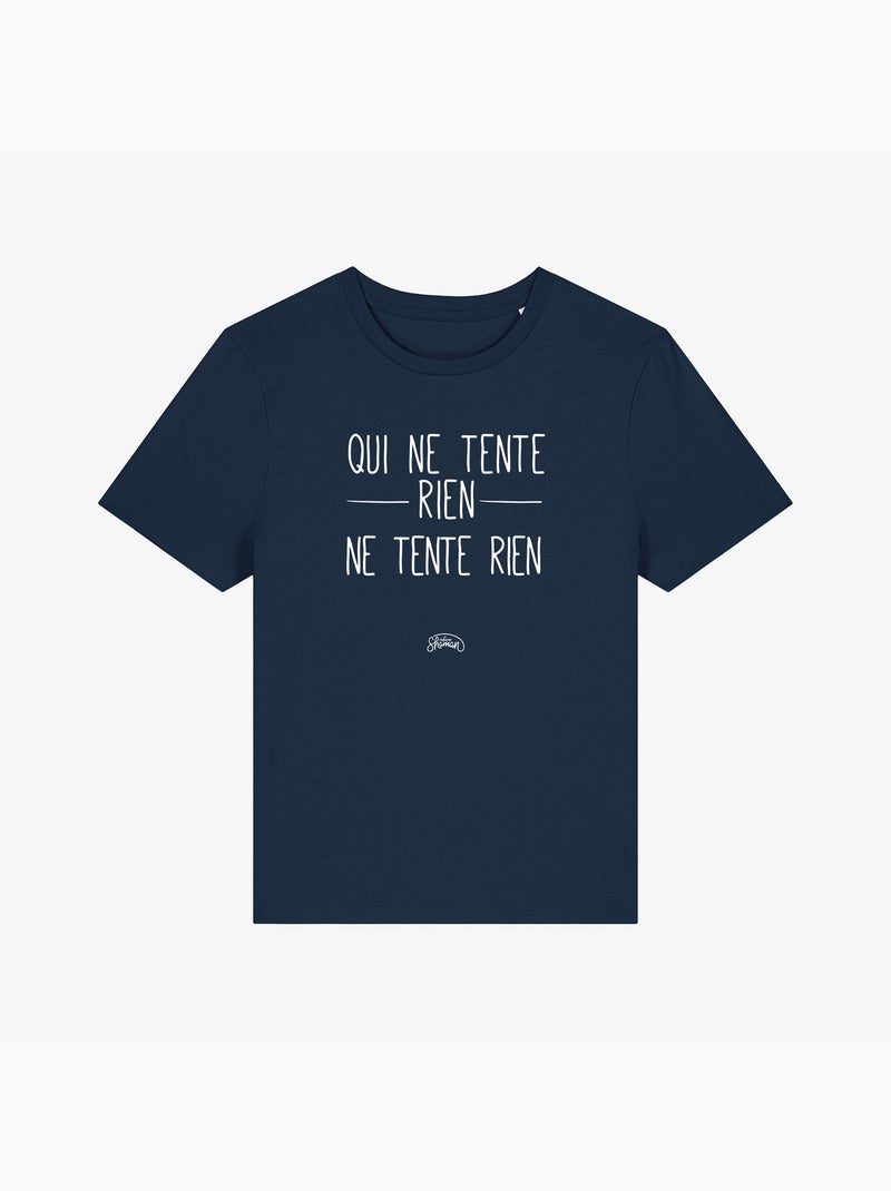 T-shirt Femme - QUI NE TENTE RIEN NE TENTE RIEN Bleu marine - Kiabi