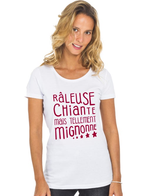 T-shirt Femme - RÂLEUSE, CHIANTE, MAIS TELLEMENT MIGNONNE - Kiabi T-shirt Femme - RÂLEUSE, CHIANTE, MAIS TELLEMENT MIGNONNE - Kiabi