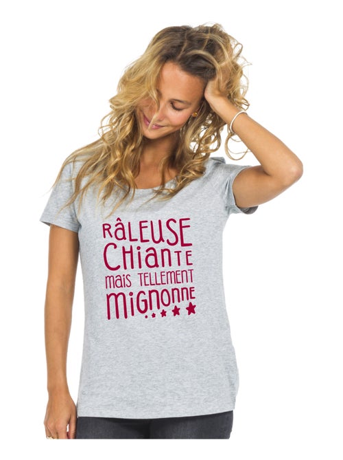 T-shirt Femme - RÂLEUSE, CHIANTE, MAIS TELLEMENT MIGNONNE - Kiabi T-shirt Femme - RÂLEUSE, CHIANTE, MAIS TELLEMENT MIGNONNE - Kiabi