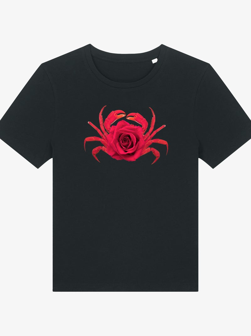 T-shirt Femme - ROSE CRABE Noir - Kiabi