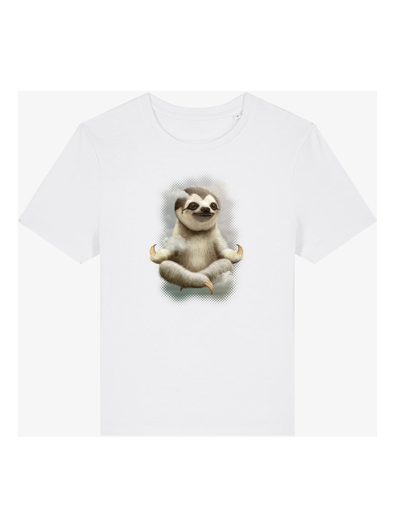 T-shirt Femme - SLOTH MEDITATE Blanc - Kiabi